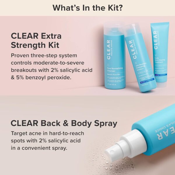 Paula’s Choice CLEAR Extra Strength Acne Kit + CLEAR Back & Body Spray